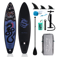 FunWater Sup Board Inflatable Stand Up Paddle Board SUP Board Non-Slip SurfBoard Water Sports Paddling Board 335 x 84 x 15 cm