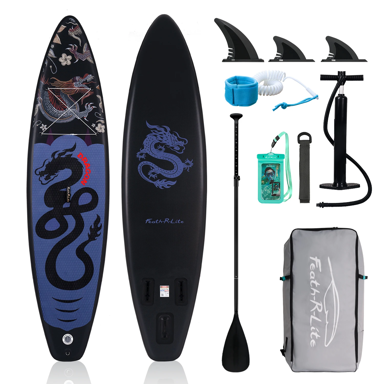 FunWater Sup Board Inflatable Stand Up Paddle Board SUP Board Non-Slip SurfBoard Water Sports Paddling Board 335 x 84 x 15 cm