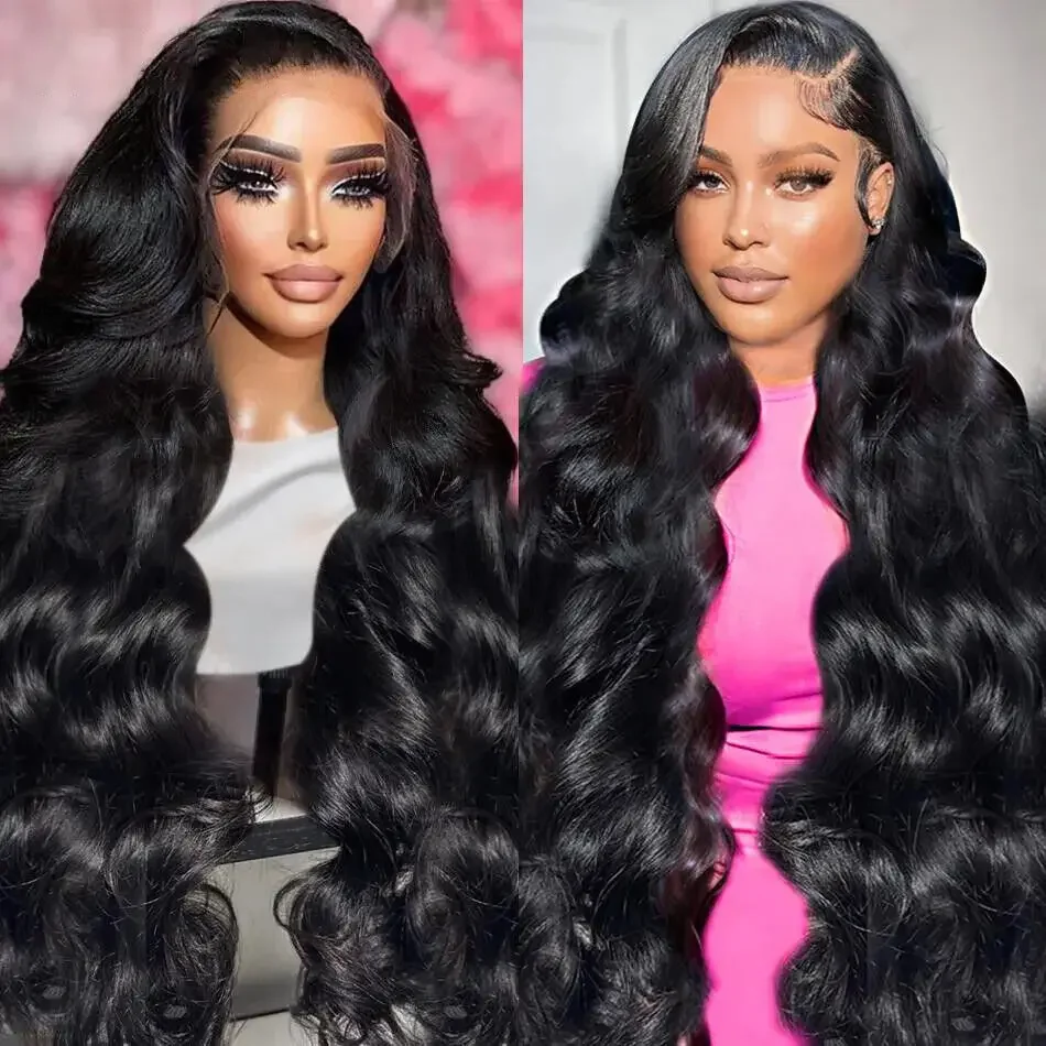 Addictive 13x4 Body Wave HD Transparent Human Hair Lace Front Wig Pre Plucked 13x6 Water Wave Lace Frontal Wig Brazilian