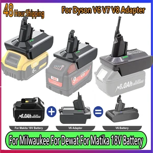 Adaptor untuk Makita / Dewalt / Milwauke Konverter Baterai Lithium 18V ke Alat Penyedot Debu Seri Dyson V6 V7 V8 DC58/SV11 / SV10 6 adaptor baterai dyson penjualan terbaik - №