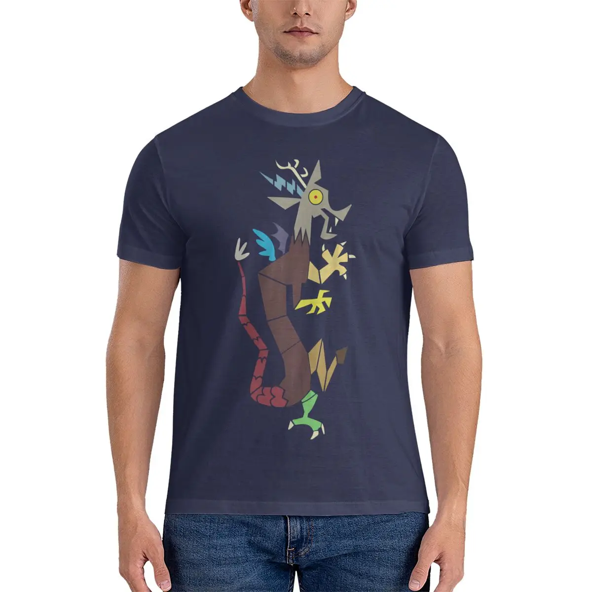 Discord Ancient Artwork - MLP Skin-Friendly Reversible T-shirt Japanese-Style Lazy   Women's T-shirts view 5