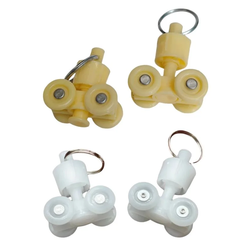 

10PCS Plastic Nylon Alternating Water Line Electric Batch Pulley Trolley Suspension Pulley Wind Batch Curtain Pulley Hardware