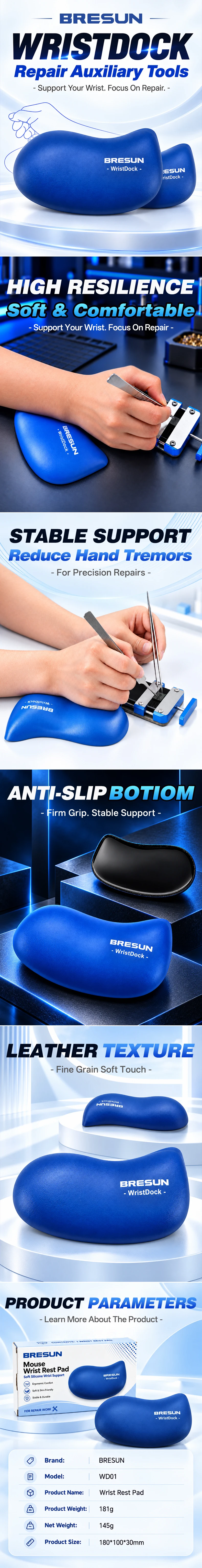 2UUL DK01 Steady Dock Anti-Ermüdungs-Handgelenkauflage für Reparaturarbeiten, verhindert Handzittern, 2 Stück/Set – Detail 7
