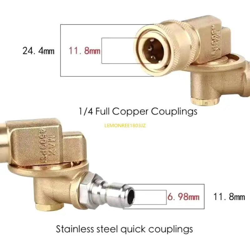 N58C Heavy Duty Rotary Joint 1/4i Coupling Rod for Pressure Washer Sprays Accessories