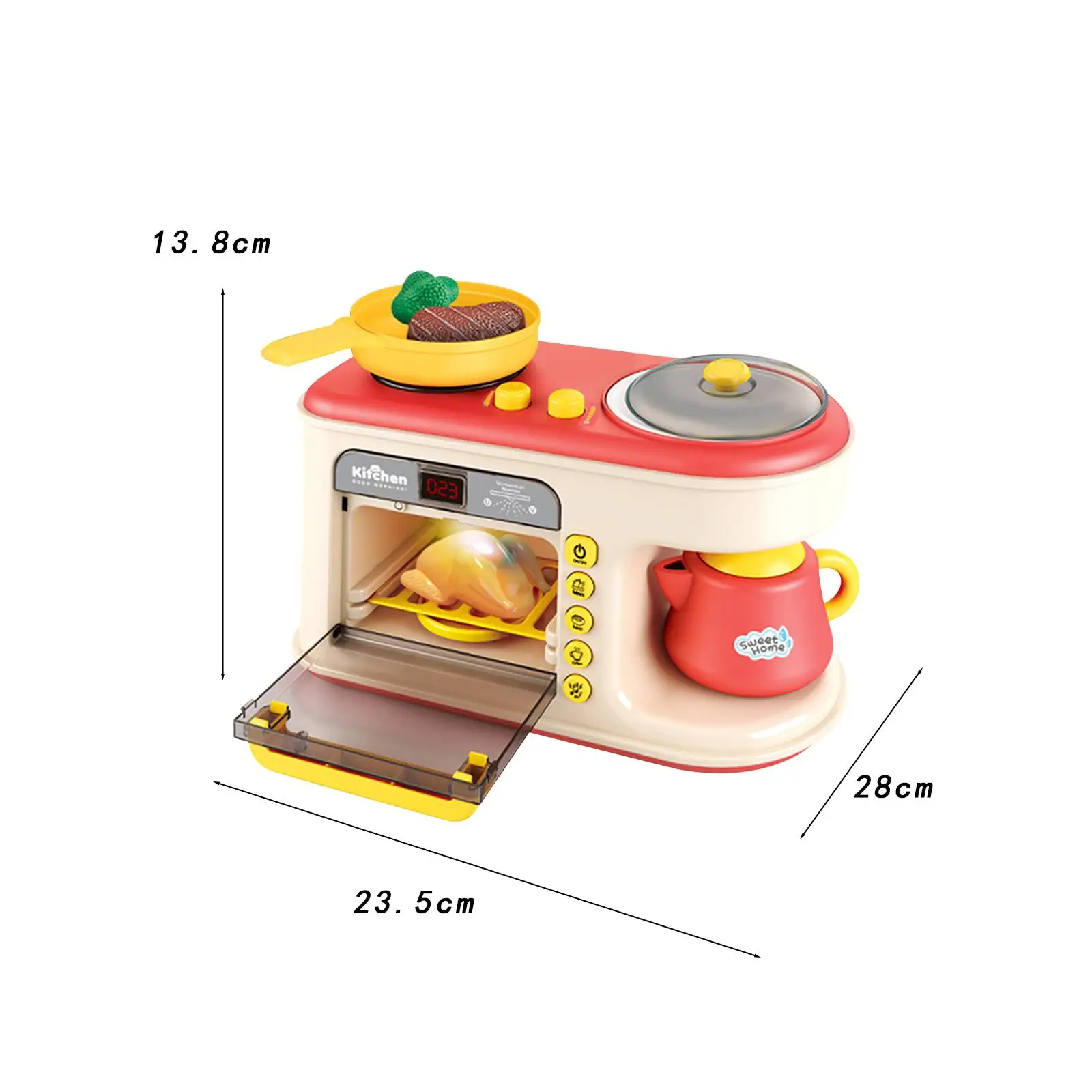 Set da gioco da cucina giocattolo a microonde Set da gioco per cucina alimentare Regalo Giocattolo da cucina elettronico