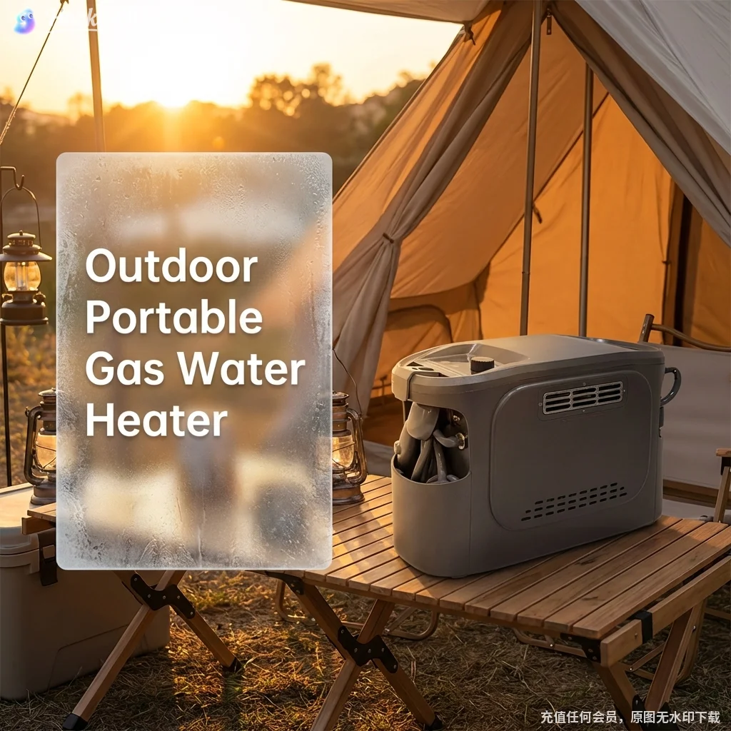 Portable 3L Propane Water Heater Eco-Friendly Tankless Instant Shower for Camping/RV Reusable and Emergency Feature view 3