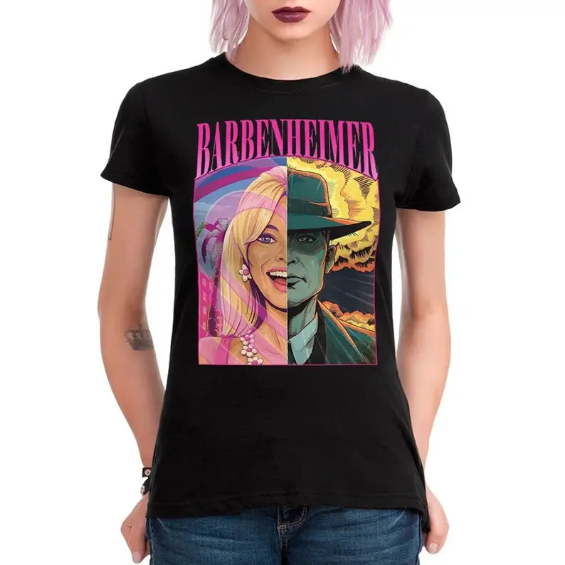 Barbenheimer Art T-Shirt, Oppenheimer Shirt, Men's Women's Sizes (MOV-18024)