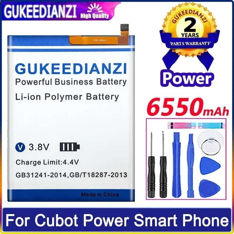 GUKEEDIANZI Battery 6550mAh For Cubot Power Smart Phone Batteries