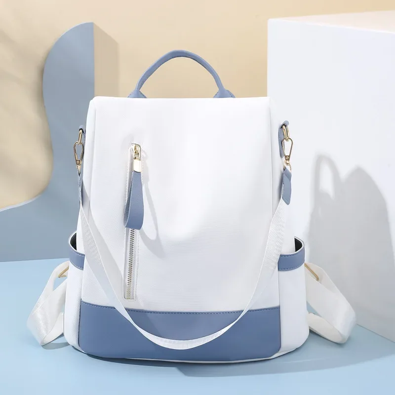 Dual-Color Multi-Purpose Backpack, Large Capacity, Suitable for College Students, Fashionable Travel Bag for Outings