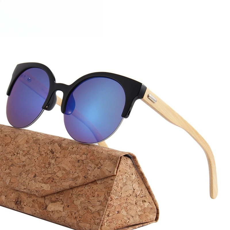 

Прямоугольные деревянные солнцезащитные очки-«кошачий глаз» унисекс, ретро, полуоправа, защита UV400, модные, трендовые, новинка 2026 года