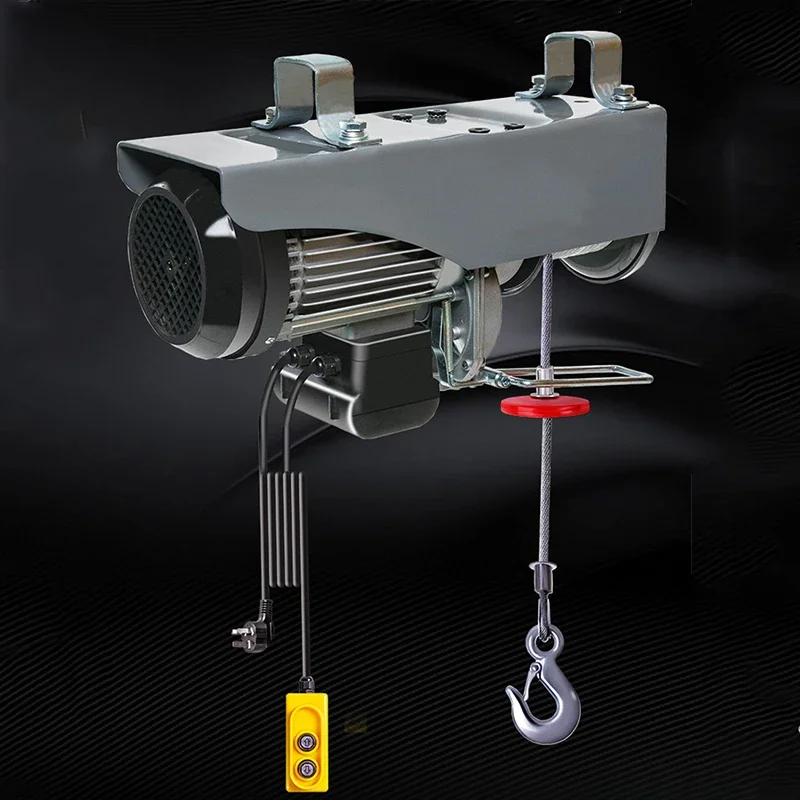 Micro ไฟฟ้ารอก220V Crane ครัวเรือนขนาดเล็ก Lift Hoist 1ตัน/0.5T Winch ตกแต่ง Crane