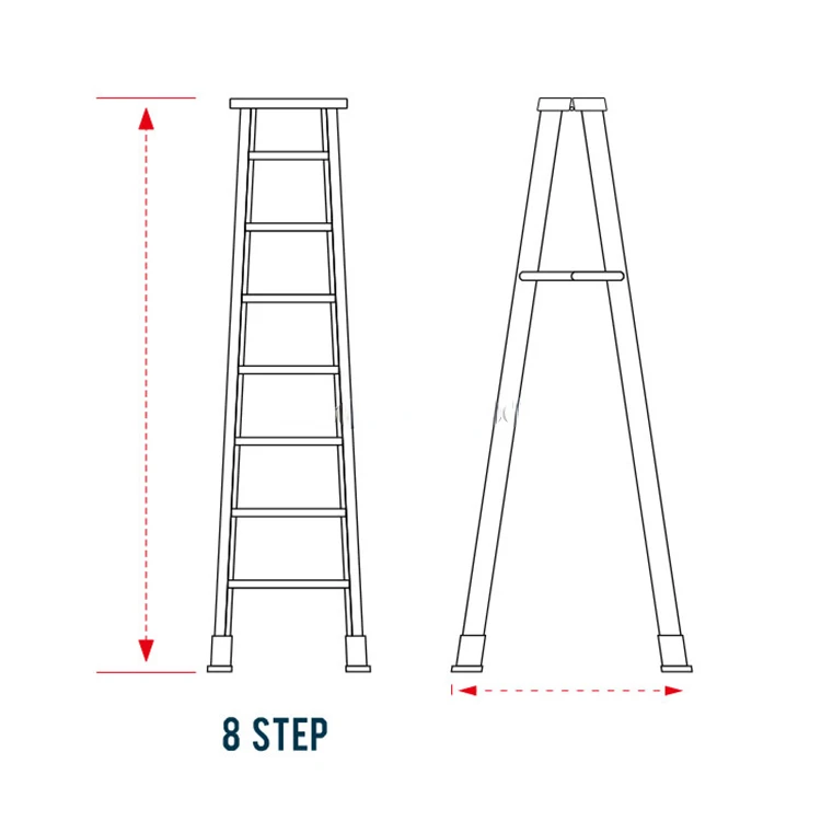 Factory Wholesale Price Ajustable Aluminum Tripod Ladder For Garden And Agriculture