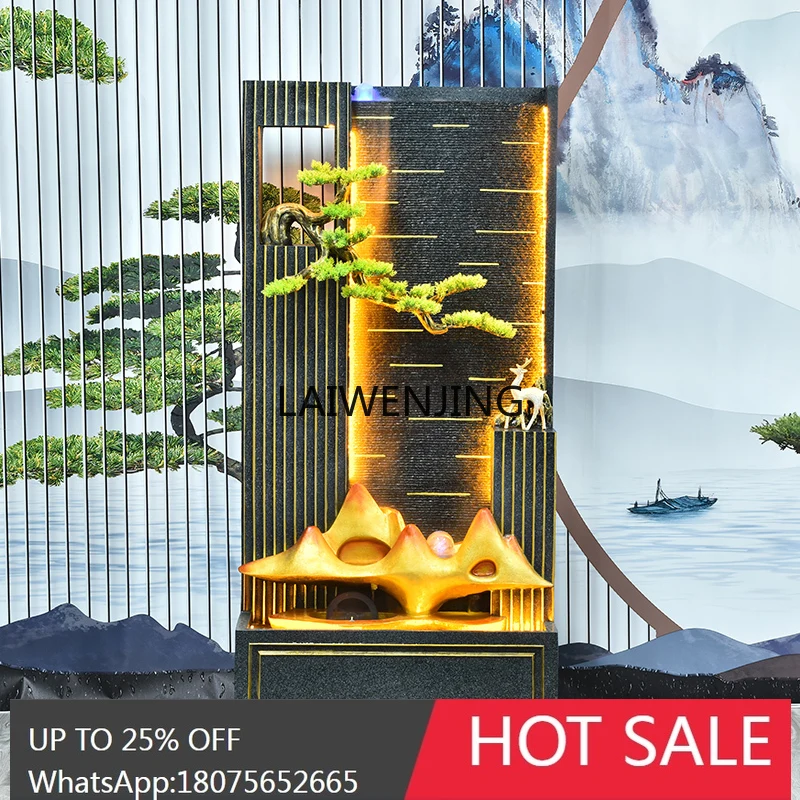 

Rockery water fountain fish tank living room ornament humidification office lucky light luxury landscape