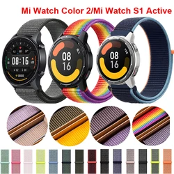 20 22mm Nylon Strap For Xiaomi Mi Watch Color/Color 2 Band Sport Bracelet haylou ls02 Correa Xiaomi MI Watch S2 S1 Active S1 Pro