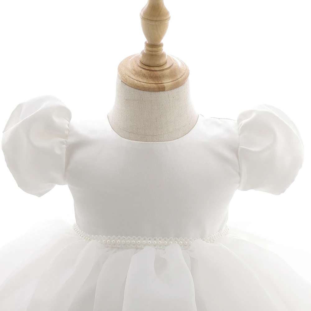 Wholesale Birthday Dresses Beautiful Ball Gown Beaded Flower Baby Girl Dress New Design Pageant Luxury High Quality