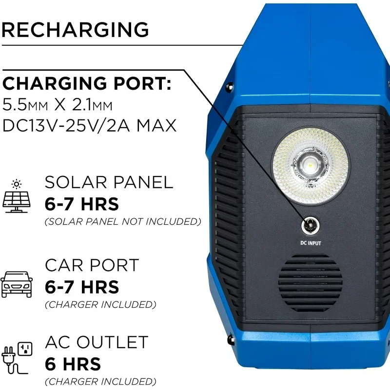 Estação de energia portátil de watt e gerador solar, tomada ac de onda senoidal modificada, bateria de lítio de backup para camping, casa, viagens