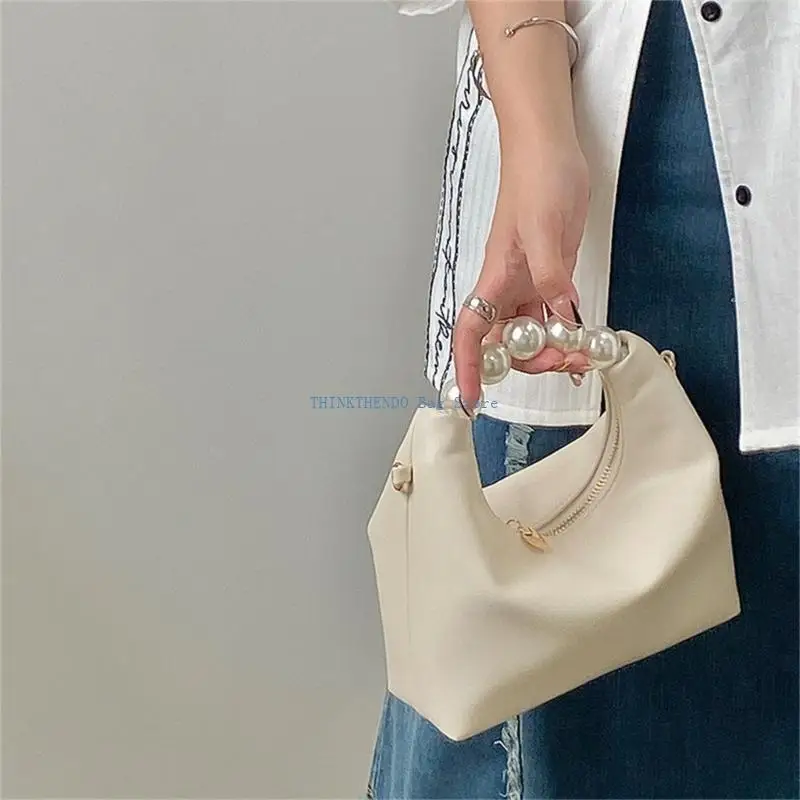 حقيبة كروس أنيقة 340D بمقبض لؤلؤي للسهرات الرسمية من البولي يوريثان مع سلسلة #2