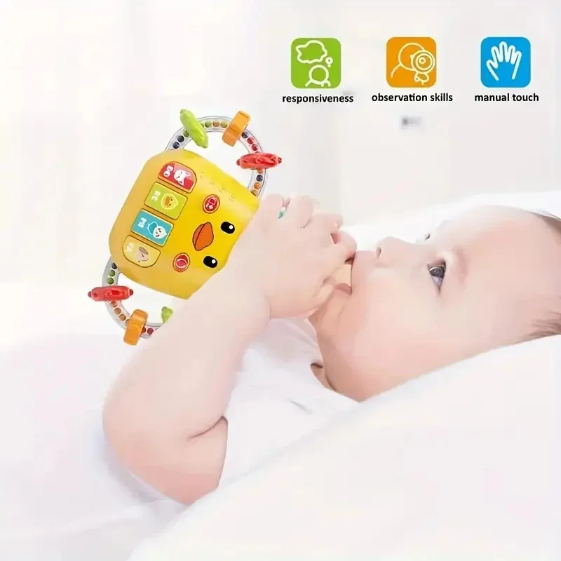 Baby Bottle chocalho Puzzle, Educação Infantil Brinquedo, Teaser Chupeta, Presente de Natal, Recém-nascido Grip Training, Música História