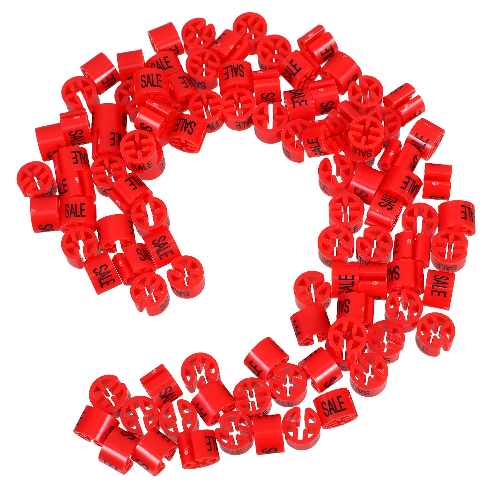 

100 Pcs Size Ring Buckle Clothes Hanger Markers Sale Labels Tags Clothing Foldable Baby