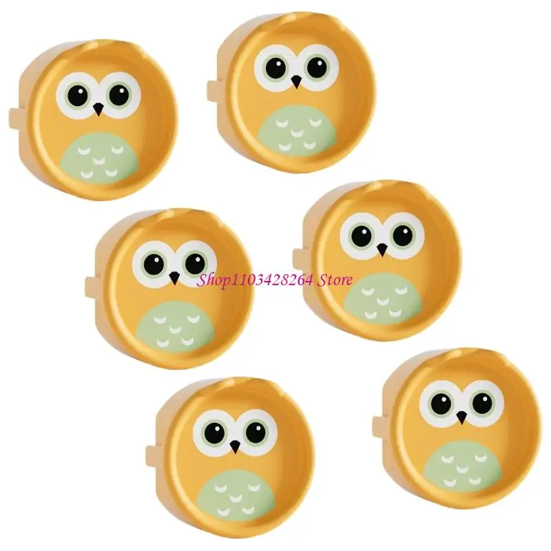 6 قطعة غطاء مقبس على شكل بومة من السيليكون المقاوم للغبار، واقي منفذ سلامة الطفل، تصميم رسوم متحركة ممتع بمعايير أوروبية مقاوم #2
