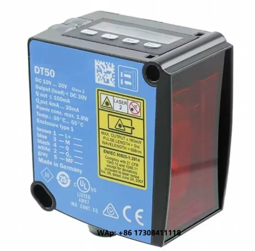 DT50-P1113  Distance Meas Continuous-Data Ind Auto 50m-Range IP67 Ind  Distance Sensor