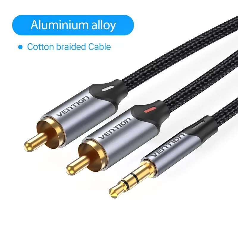 Ventie 3.5mm naar 2RCA RCA Kabel Splitter RCA Jack 3.5 Kabel RCA Audio Kabel voor Smartphone Versterker Home Theater AUX Kabel RCA