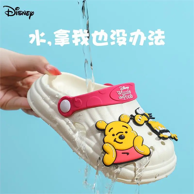 Pantoufles de dessin animé Disney pour enfants, sandales de plage non ald, Mickey Mouse, garçons et filles