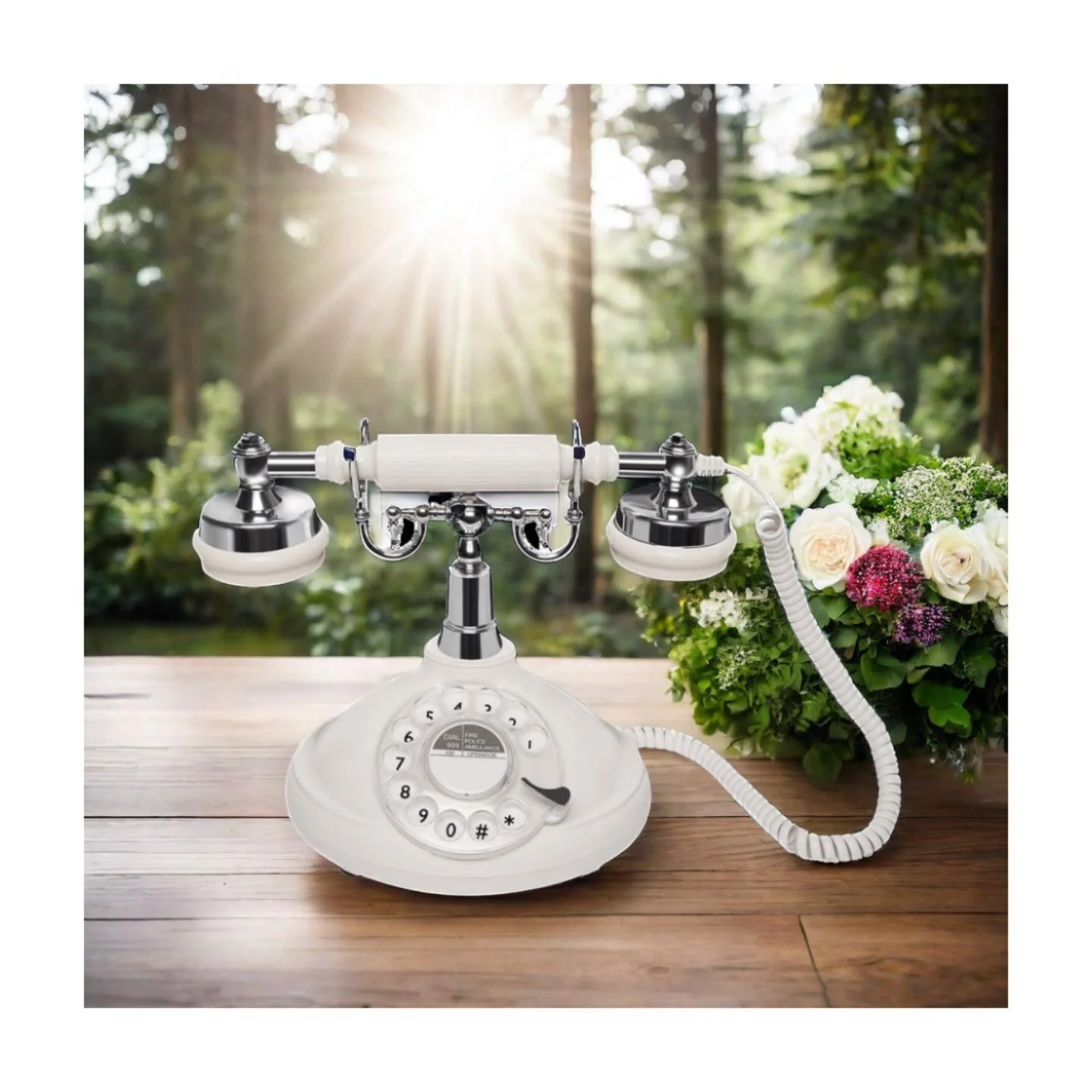 Record Old-Style Audio Message Book Telephone Wedding Oval Rotating Wedding Message