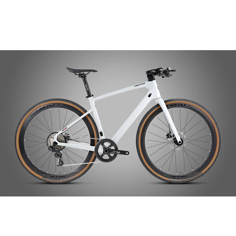 TWITTER Carbon Straight Handlebar NX-11S Gravel Bikes 700x40C Hybrid Urban Bicycle With Hydraulic Brake Disc Road Bike