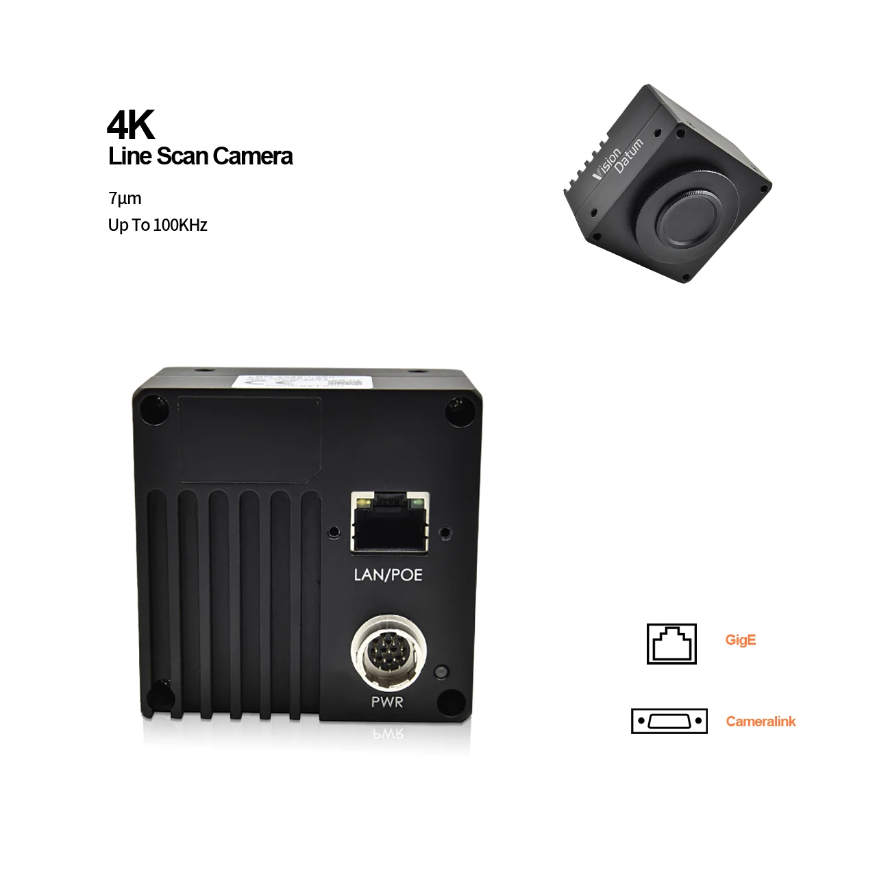 

LEO Series 4K 100KHZ Camera Link Line Scan Scanning Module Industrial Camera for Web Inspection