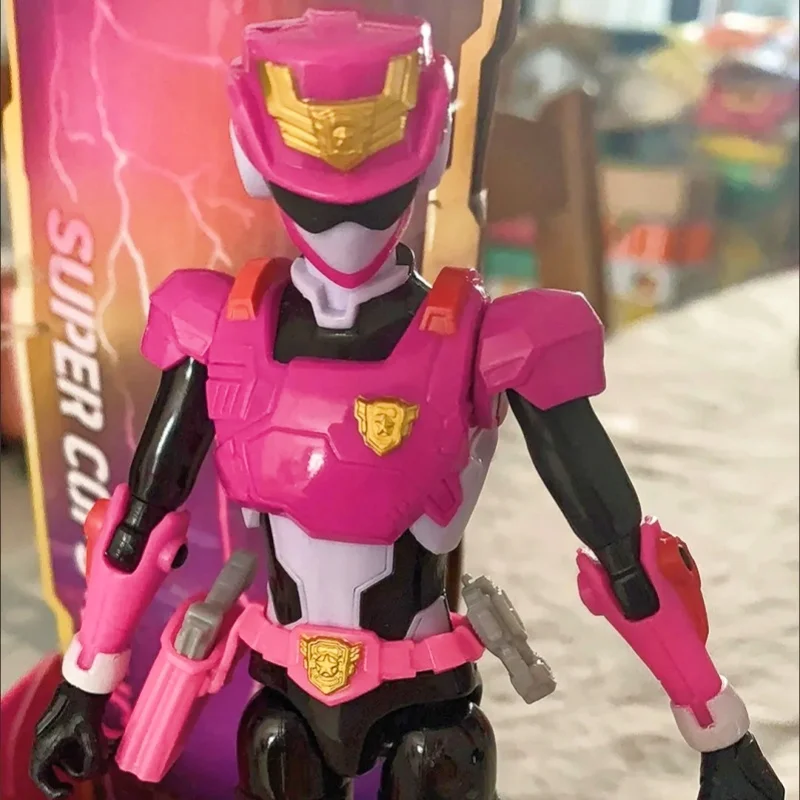 새로운 미니포스 슈퍼 경찰 파워 볼트 맥스 레오 모델 액션 피규어 관절 가동 인형 로봇 미니 포스 모델 장난감 어린이 선물