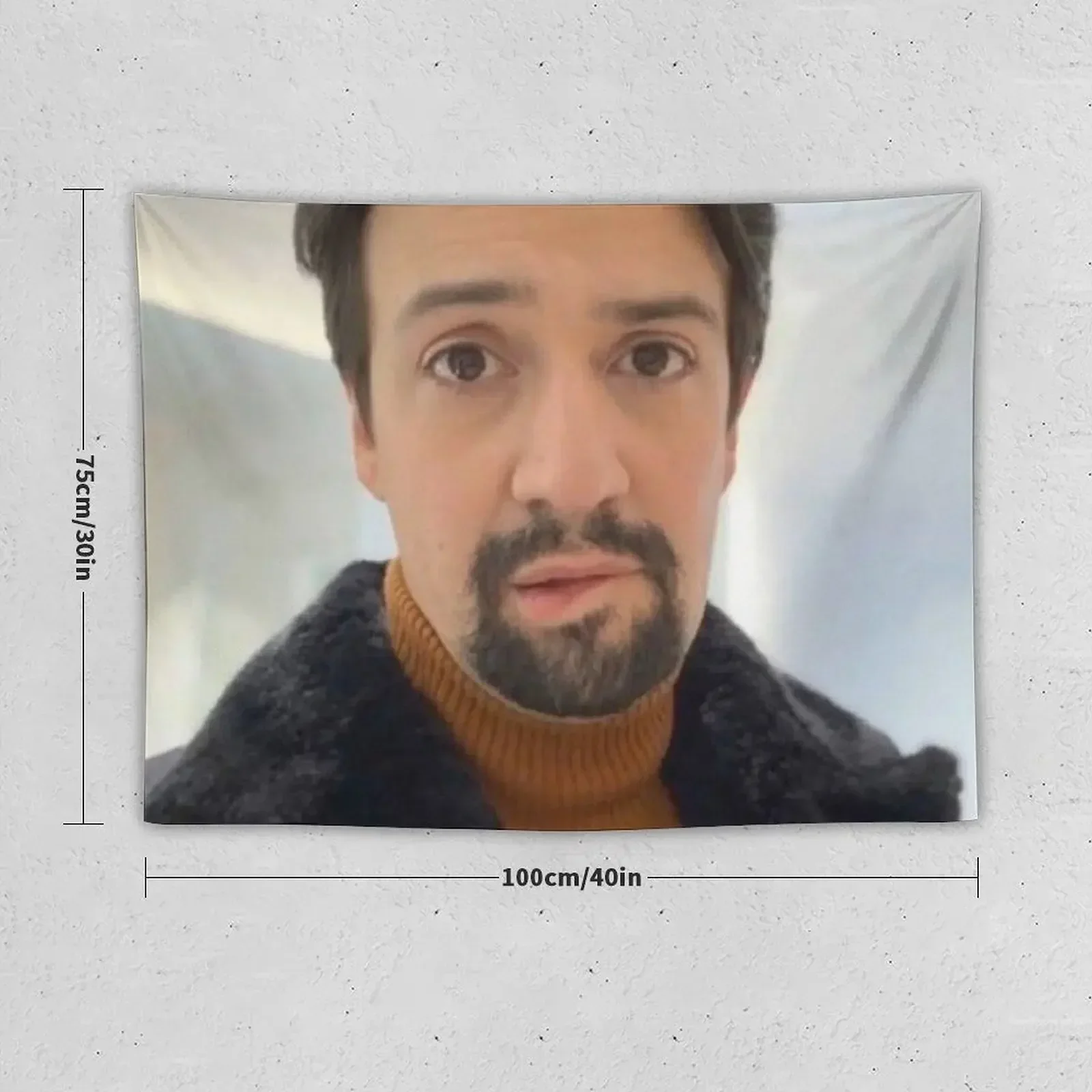 manuel miranda lip bite meme Tapestry Living Room Decoration Home Decorations Home Decor Accessories Tapestry