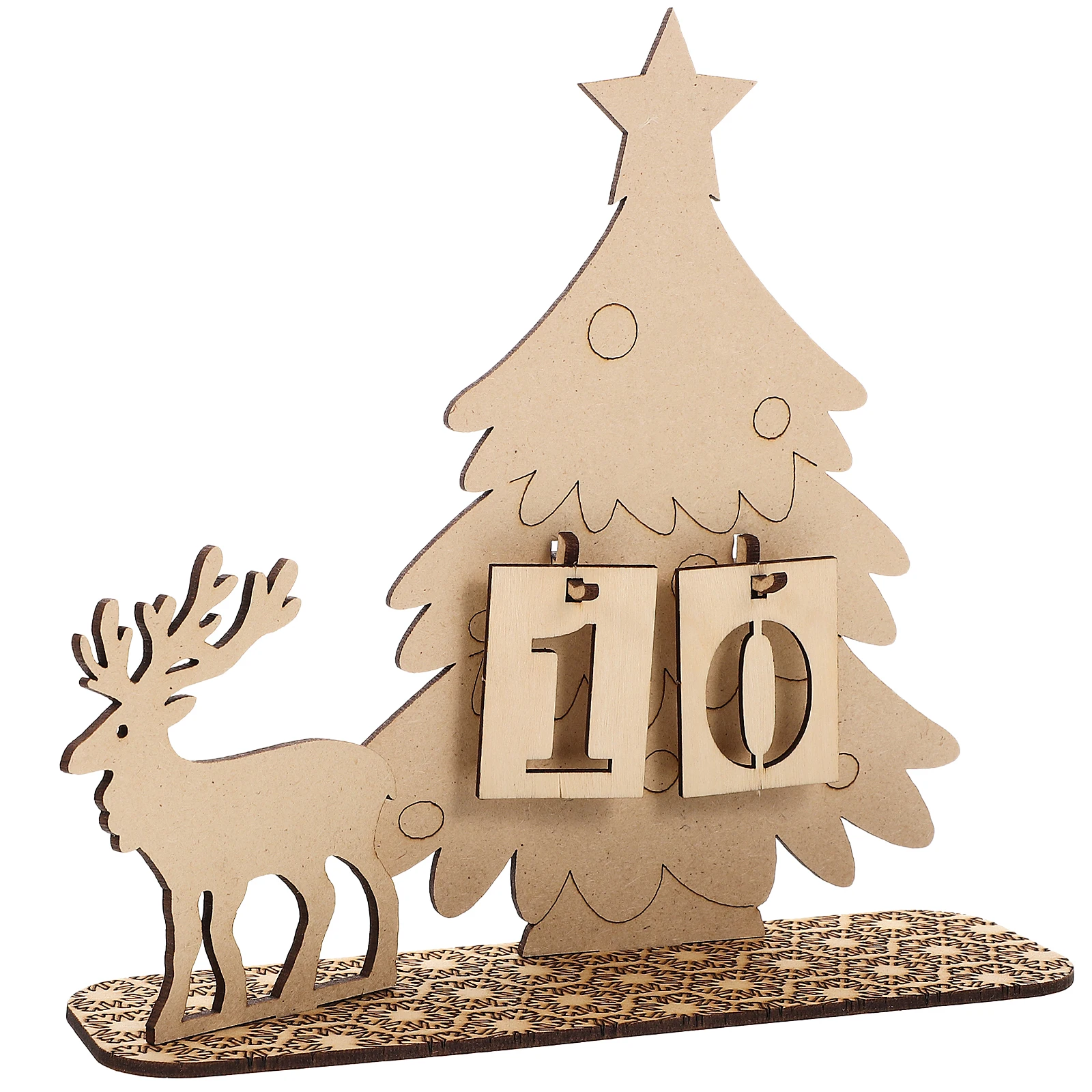 

1Set Wooden Christmas Advent Calendar Xmas Countdown Calendar Desktop Decor Xmas Table Decoration Gift
