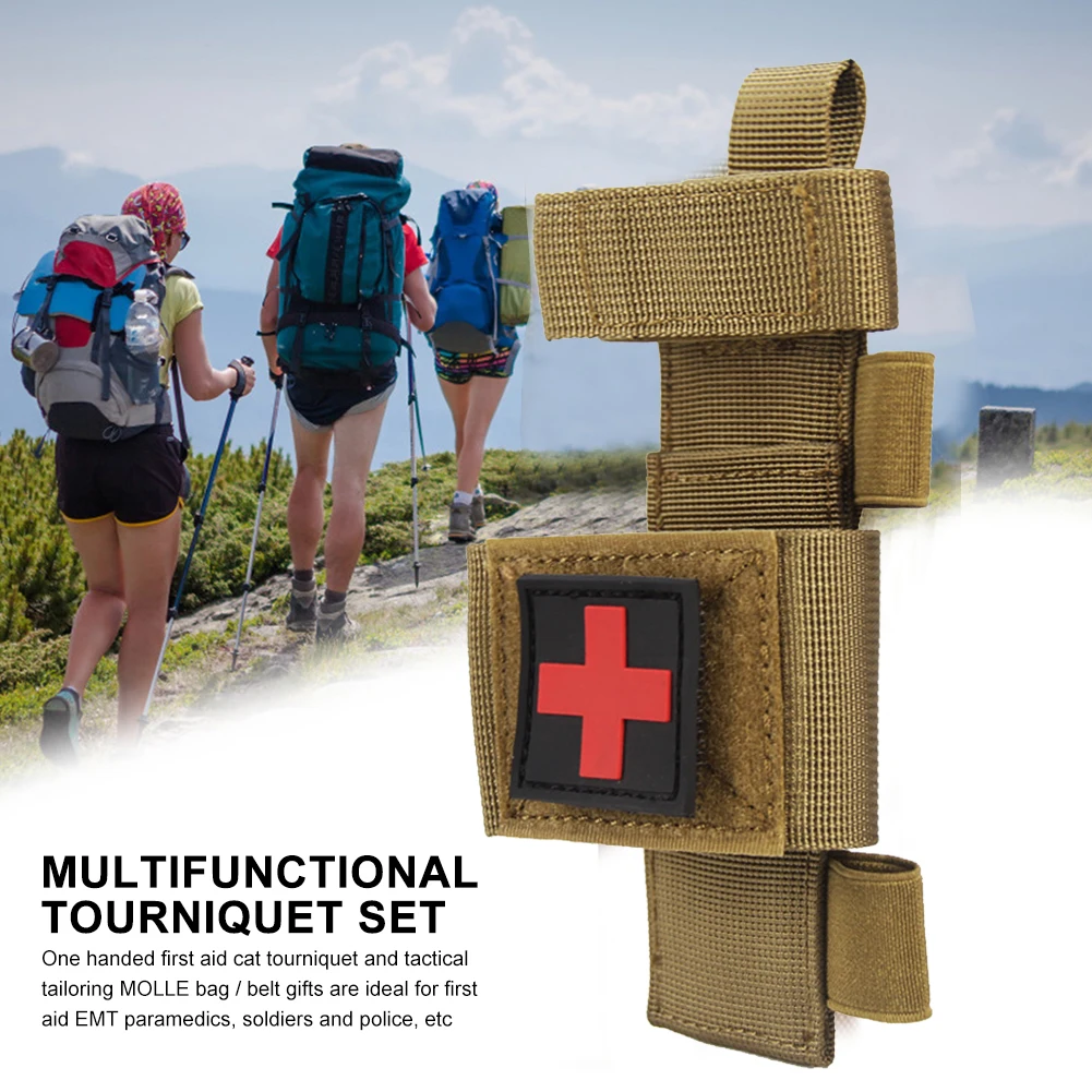 Outdoor Tactical Molle First Aid Bag Emergency Hunting Camping EDC Pouch Tourniquet Bandage Scissors Fast Hemosis Belt