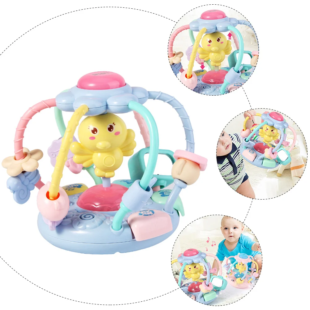 لعبة قبضة اليد ألعاب الموسيقى الإضاءة الطفل التعليمية مضغ عضاضة الاطفال العروة طفل صغير #1