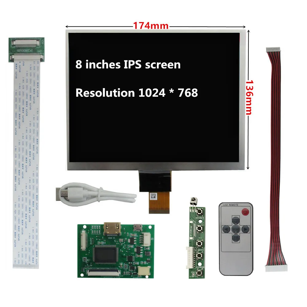 Imagem -04 - Lcd Display Driver Control Board Display Compatível com Hdmi para Raspberry pi Banana pc Direção de Tela Secundária 6.5 10.1