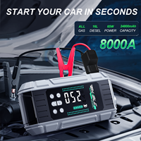 8000A Car Jump Starter & Air Pump 150PSI Air Compressor Power Bank For 12V Car Emergency Booster Starter Starting Device