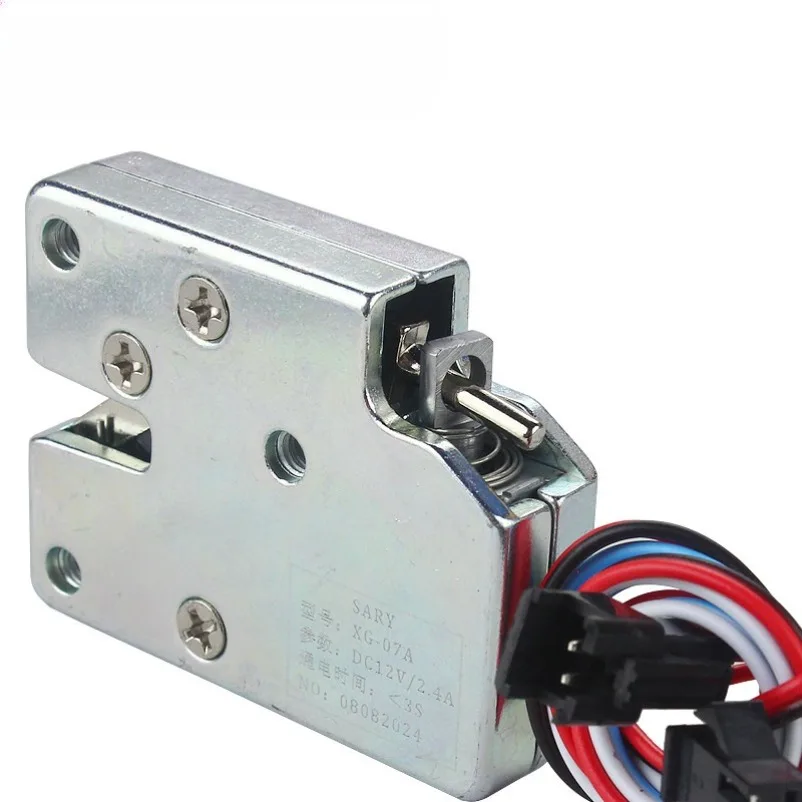 XG07A Mini Cabinet Lock, 12V 4-Wire with Feedback Electromagnetic Lock for Locker, Mailbox & Dressing Cabinet