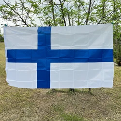 Finnish Flag 3x5ft Hanging Polyester Standard Flag Banner Finland Finnish Flag 90x150cm Flag Indoor Outdoor Home Decor