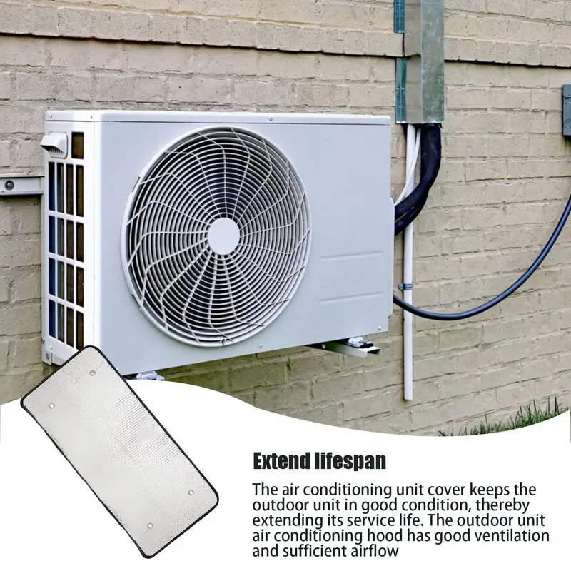 Parasole per condizionatore d'aria Protezione impermeabile dal sole e dalla pioggia Copertura per condizionatore d'aria Protezione solare esterna Selezione di dimensioni multiple