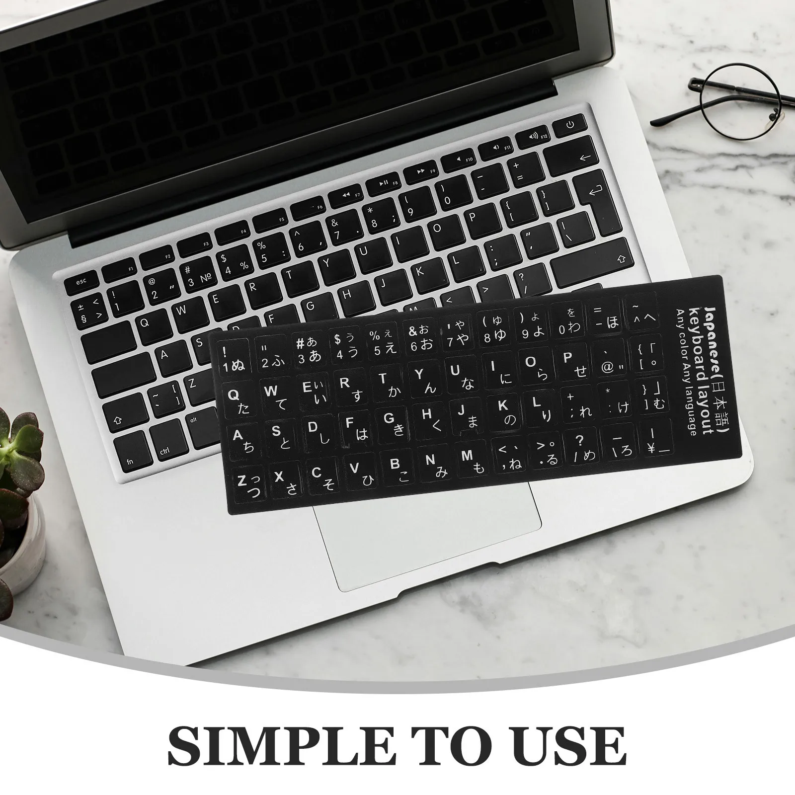 

6 Sheets Japanese Lettering Stickers Waterproof Keyboard Labels Replacement Decals for Computer Laptop Foreign Language Key