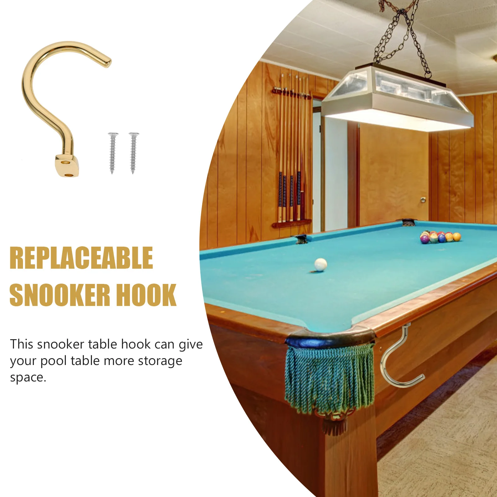 

Billiard Table Hook Snooker Supply Convenient Cue Hook Iron Material Triangle Frame Suspension Practical Gift Idea
