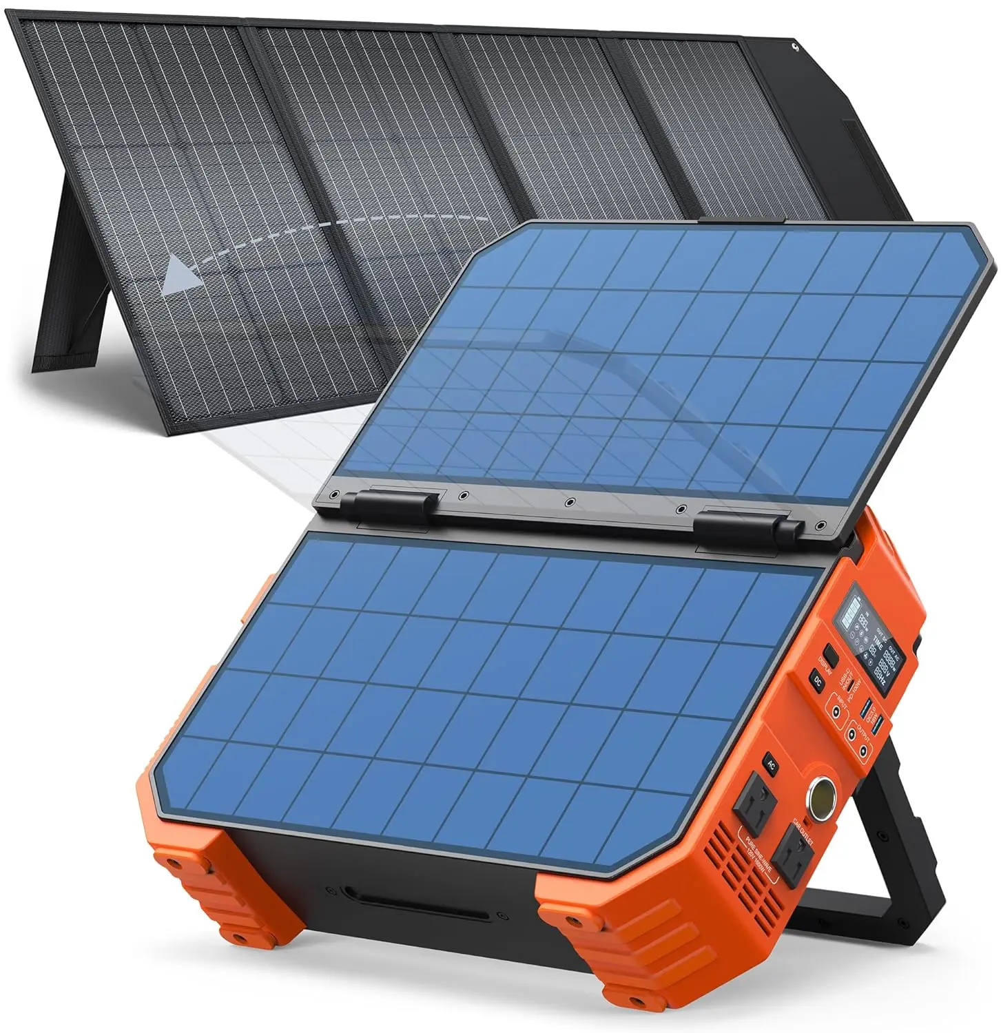 

Портативная электростанция с солнечной панелью 120 Вт, солнечный генератор 1600 Вт (пиковая мощность 3200 Вт) со встроенной солнечной панелью, 1024 Вт·ч, индивидуальная комплектация