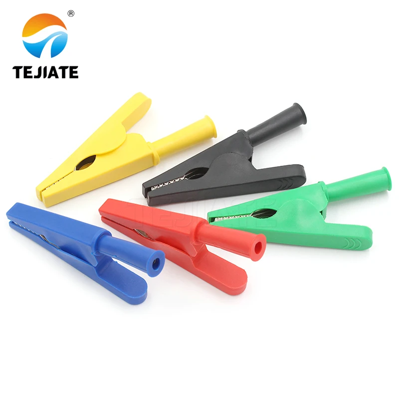 Test clip opening 20mm pure copper alligator clip 4mm plug-in safety sheath test clip / high voltage and high current 50A