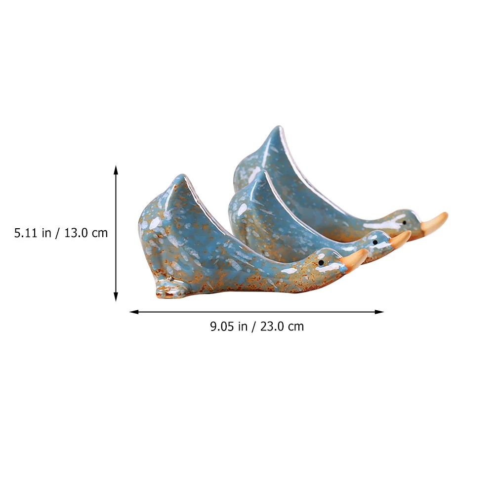 3 قطع من زخرفة البط السيراميكي سهلة التركيب، تأثير زخرفي ممتاز لزينة المناظر الطبيعية في حديقة حمام السباحة #6