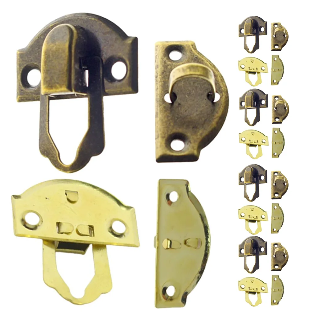 

20pcs Wooden Box Clasp Iron Vintage Lock For Gift Jewelry Cabinet Mini Hasp Latch Small Buckle Closure Hardware Fastener