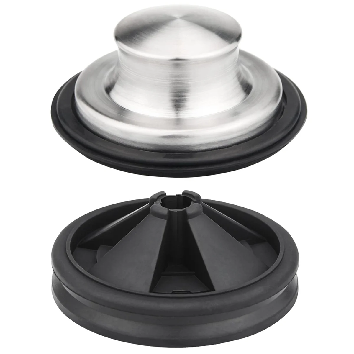 Garbage Disposal Splash Guards with Stainless Steel Brushed Kitchen Sink Stopper Drain Plug Set Food Waste Accessories