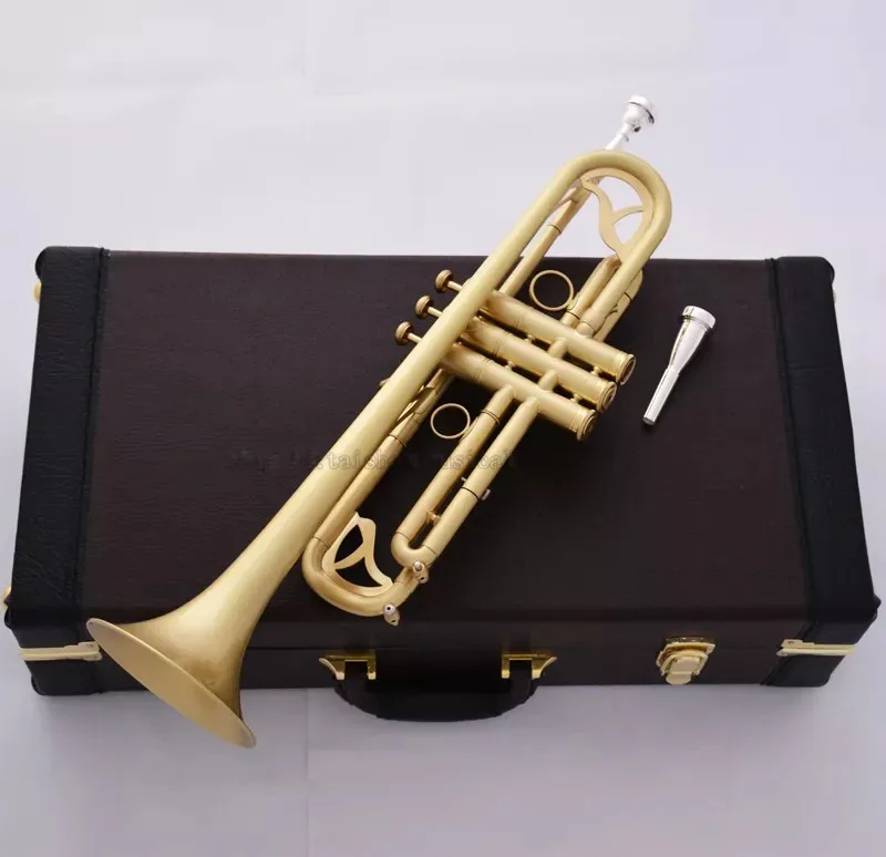 

Профессиональная трубы-бас-тромбон 2026 года, матовая, из монеля, с 2 мундштуками, кожаный чехол, 8