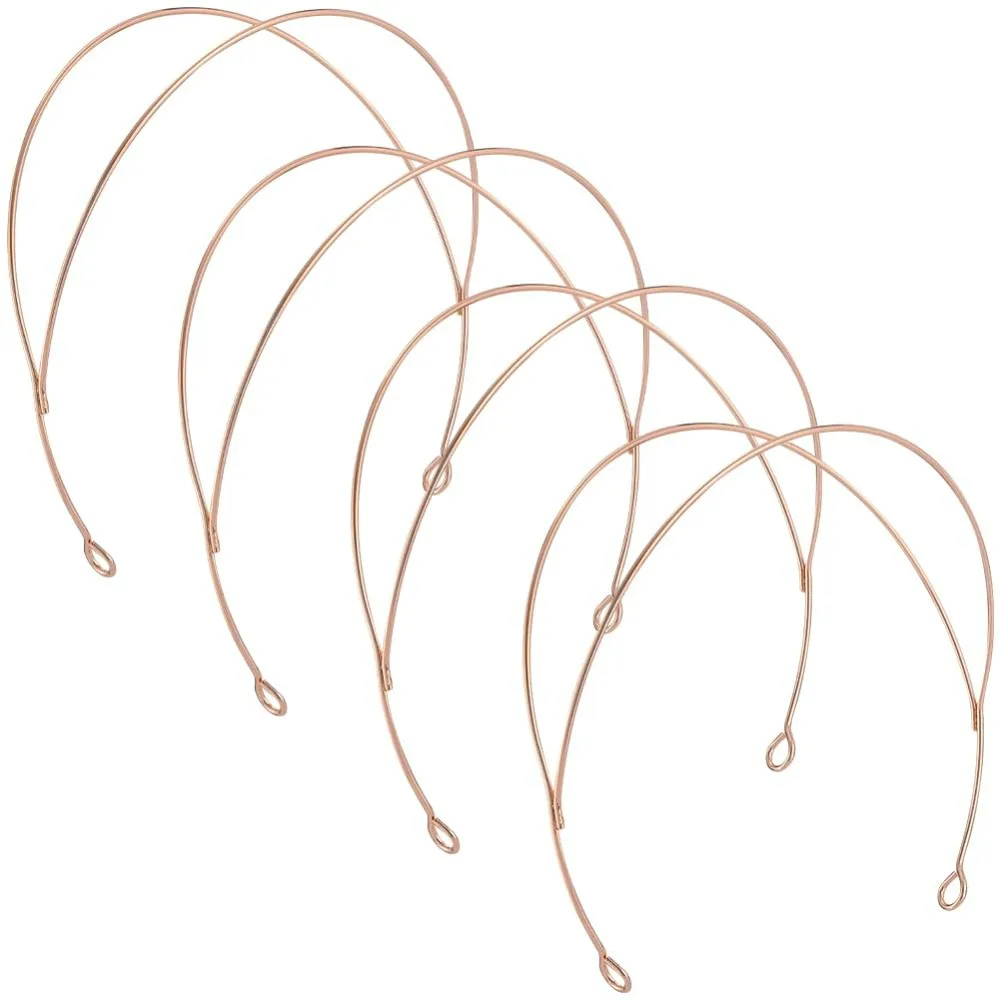 

6pcs Double-Layer Hair Bands Light Double Row Metal Headbands Metal Thin Wire Headband for Women Wedding Hair DIY