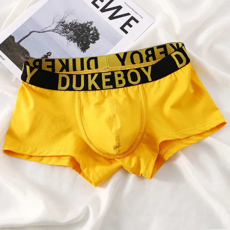 Calcinha boxer de algodão para homens, roupa interior sexy, calcinha respirável, calcinha masculina confortável, calções de cintura média